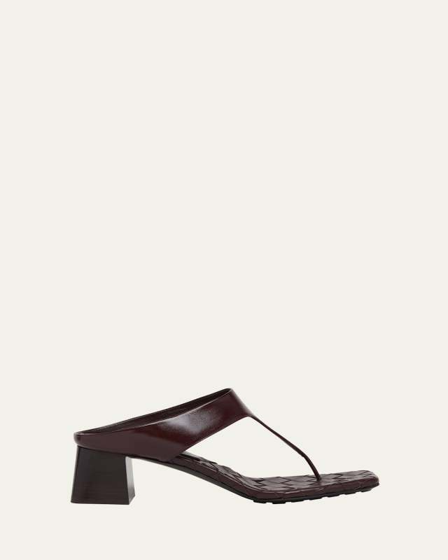 Marella Leather Thong Slide Sandals